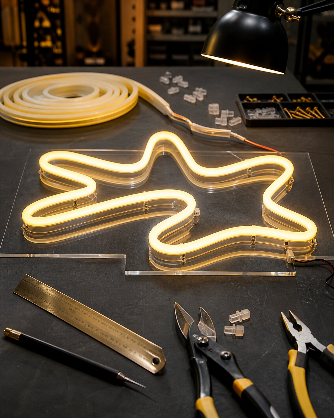 Fabrication précise d'un néon LED NeonStar